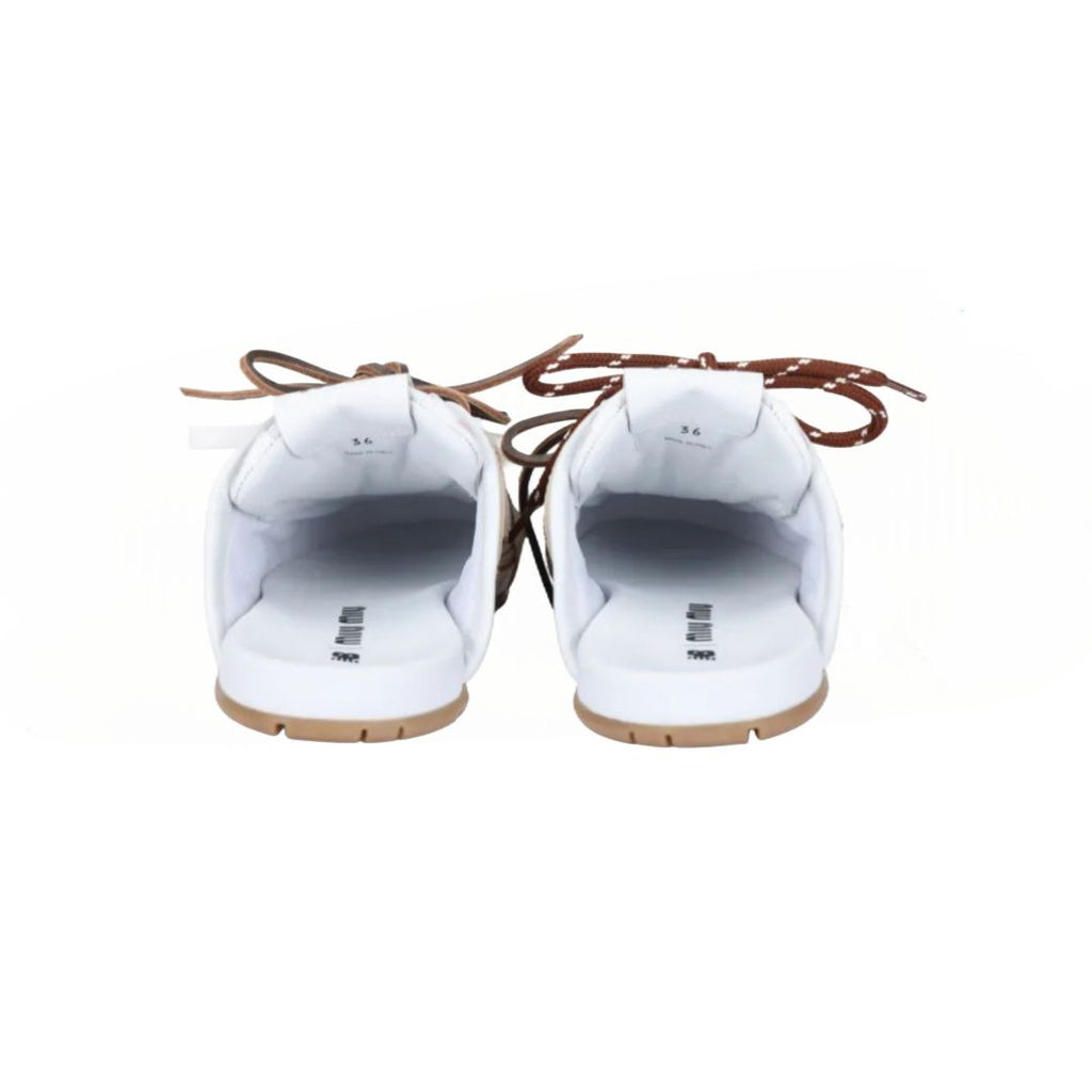 Miu miu x new balance 530 Sl closed Toe slippers brown"